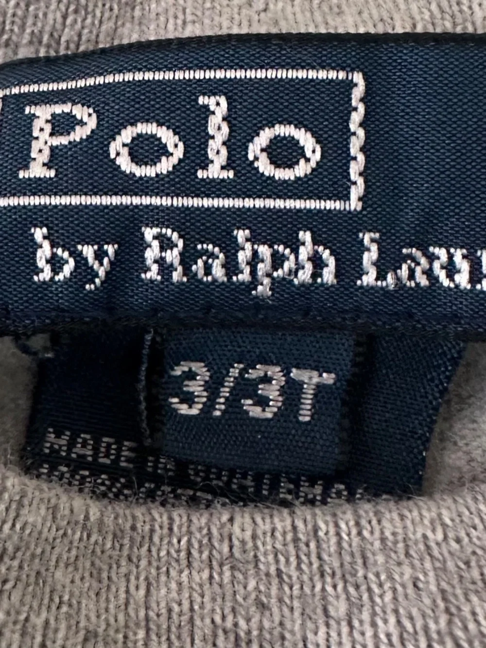 Polo Ralph Lauren Boys Sz 3T Tee T-Shirt Gray Solid Pony Logo Short Slv.